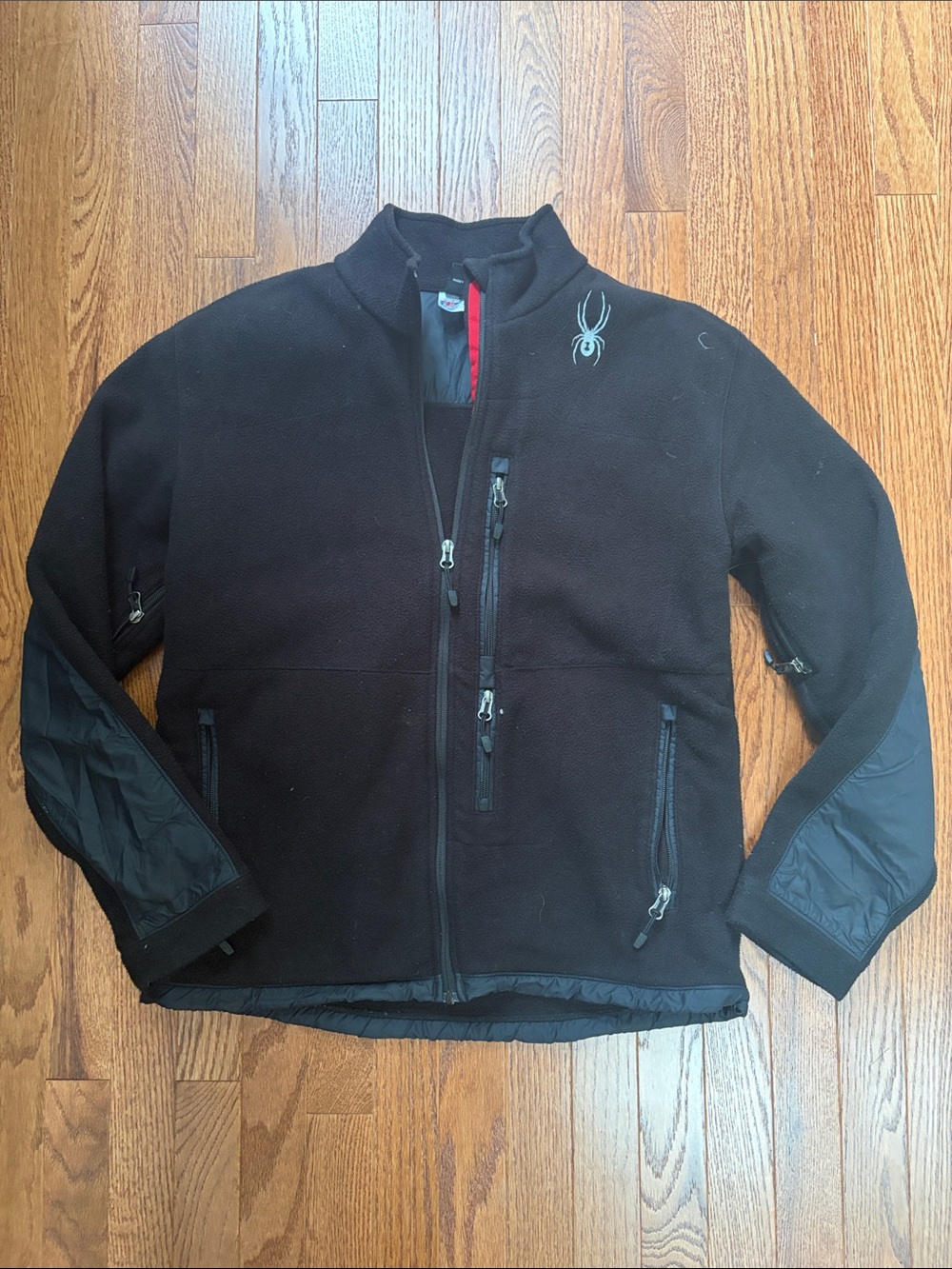 Spyder Black Men's Fleece Jacket with Black Trim